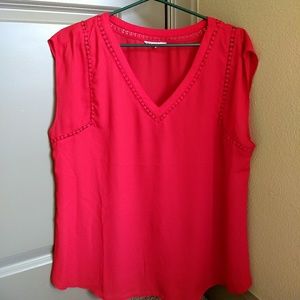 41 Hawthorn Short Sleeve Red Blouse